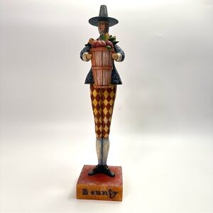 Jim Shore "Bounty"  Thanksgiving Pilgrim Man Figurine Decor Cottage Fall Decor